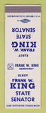 Matchbook Cover - Frank King State Senator Election SAMPLE