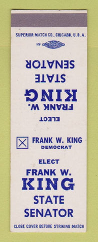 Matchbook Cover - Frank King State Senator Election SAMPLE