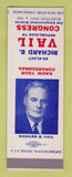 Matchbook Cover - Richard B Vail Congress Election SAMPLE