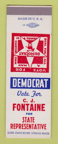 Matchbook Cover - CJ Fontaine State Rep Election SAMPLE