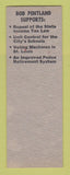 Matchbook Cover - Robert Pentland Senator Election state St Louis MO SAMPLE