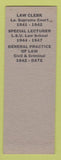 Matchbook Cover - Robert Williams City Judge Election 1952 LA Louisiana SAMPLE