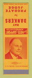 Matchbook Cover - Ray Dankers Probate Judge SAMPLE