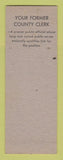 Matchbook Cover - Ray Dankers Probate Judge SAMPLE