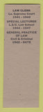 Matchbook Cover - Robert WIlliams City Judge Election 1952 LA Louisiana SAMPLE