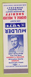 Matchbook Cover - George Mulder Sheriff Election Milwaukee County SAMPLE