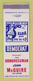 Matchbook Cover - John McGuire Congress Election Uncle Sam SAMPLE