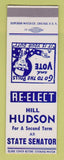 Matchbook Cover - Hill Hudson State Senator Election Uncle Sam SAMPLE