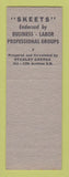 Matchbook Cover - John Skeate Election 1952 SAMPLE