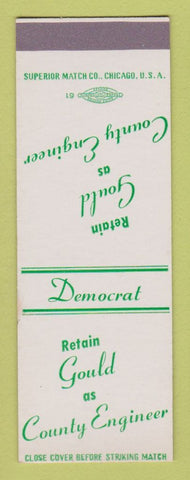 Matchbook Cover - Gould for County Engineer SAMPLE