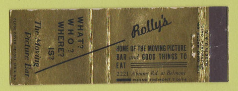 Matchbook Cover - Rolly's Bar Chicago IL WEAR