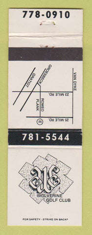 Matchbook Cover - Wolverine Golf Club Acme MI