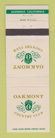 Matchbook Cover - Oakmont Country Club Glendale CA