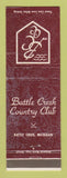 Matchbook Cover - Battle Creek Country Club Battle Creek MI