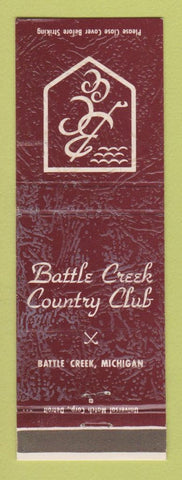 Matchbook Cover - Battle Creek Country Club Battle Creek MI