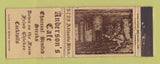Matchbook Cover - Anderson's Cafe Maywood CA WORN KING MIDAS