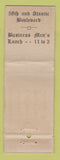 Matchbook Cover - Anderson's Cafe Maywood CA WORN KING MIDAS