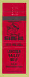 Matchbook Cover - Lincoln Valley Golf State Center IA