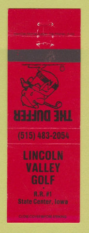 Matchbook Cover - Lincoln Valley Golf State Center IA
