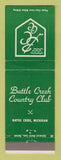 Matchbook Cover - Battle Creek Country Club Battle Creek MI