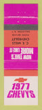 Matchbook Cover - 1977 Chevrolet CE Mills Callicoon NY
