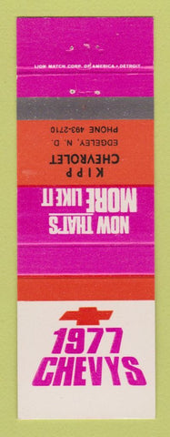 Matchbook Cover - 1977 Chevrolet Kipp Edgeley ND