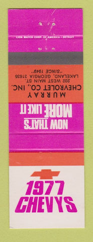 Matchbook Cover - 1977 Chevrolet Murray Lakeland GA