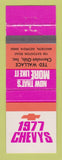 Matchbook Cover - 1977 Chevrolet Ted Wallace Oldsmobile Madison GA
