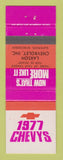 Matchbook Cover - 1977 Chevrolet Larson Superior WI