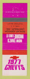 Matchbook Cover - 1977 Chevrolet Dunlap Johnson York SC