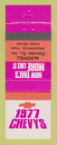 Matchbook Cover - 1977 Chevrolet McDowell Breckenridge TX