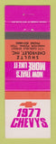 Matchbook Cover - 1977 Chevrolet Schultz Hanover PA