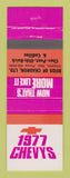 Matchbook Cover 1977 Chevrolet Reids Chadron NE Pontiac Oldsmobile Buck Cadillac