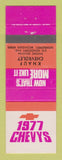 Matchbook Cover - 1977 Chevrolet Knauf Newberry MI
