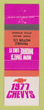 Matchbook Cover - 1977 Chevrolet Pringle Upton WY