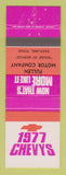 Matchbook Cover - 1977 Chevrolet Fullen Eastland TX WEAR