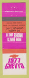 Matchbook Cover - 1977 Chevrolet De Haven Dawson Springs KY
