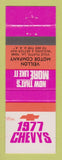 Matchbook Cover - 1977 Chevrolet Veillon Ville Platte LA