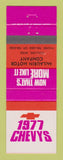 Matchbook Cover - 1977 Chevrolet McLAurin Motors Collins MS