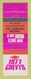 Matchbook Cover - 1977 Chevrolet Johnson Mobile AL