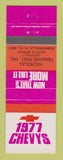 Matchbook Cover - 1977 Chevrolet Nicholas Trading Post Summersville WV