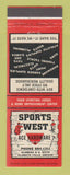 Matchbook Cover - Sports West Sporing Goods Ace Hardware Klamath Falls OR