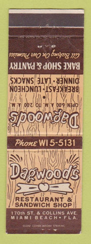 Matchbook Cover - Dagwood's Restaurant Miami Beach FL