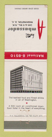 Matchbook Cover - Hotel Ambassador Washington DC