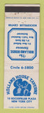 Matchbook Cover - Holland House Taverne New York City