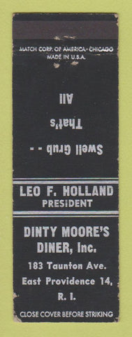 Matchbook Cover - Dinty Moore's Diner East Providence RI