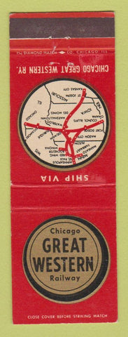 Matchbook Cover - Great Western Chicago Railroad