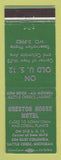Matchbook Cover - Creston House Motel Battle Creek MI