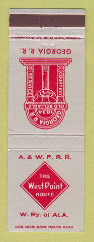 Matchbook Cover - West Point Route Georgia Rail Road