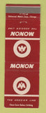 Matchbook Cover - Monon Hoosier Line Railroad